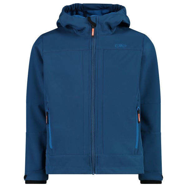 CMP - Boy's Jacket Fix Hood Softshell - Softshelljacke Gr 128 blau von CMP