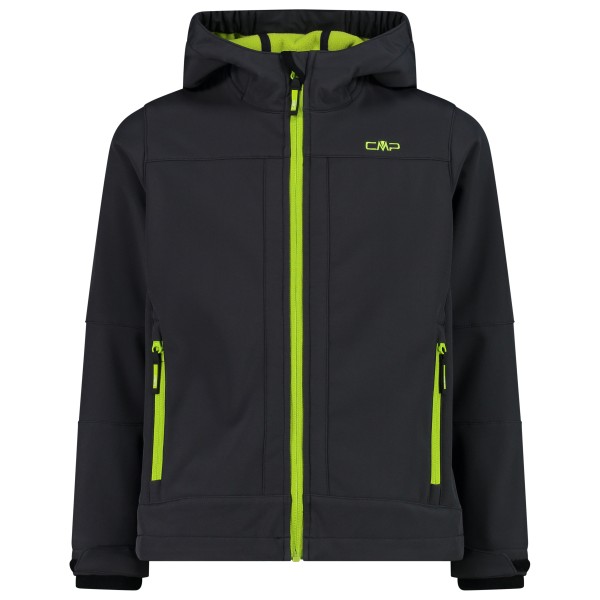 CMP - Boy's Jacket Fix Hood Softshell - Softshelljacke Gr 92 schwarz von CMP
