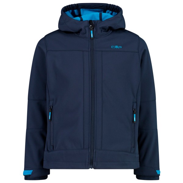 CMP - Boy's Jacket Fix Hood Softshell - Softshelljacke Gr 98 blau von CMP