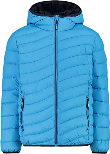 CMP Boys Jacket Fix Hood Ii Blau - Wasserabweisende leichte Jungen Isolationsjacke, Größe 176 - Farbe Danubio von CMP