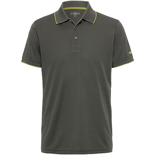 CMP Campagnolo-Man Einfarbiges Pique-Poloshirt, Oil Green, 50 von CMP