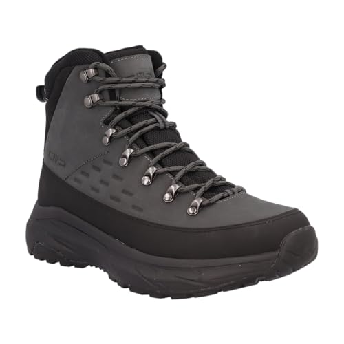 CMP DYPSIE Herren Mid Wasserdicht Outdoor Stiefel - Nubuk Obermaterial Fleece Gefüttert All-Terrain Grip Designed in Italy, Grey-nero, 45 EU von CMP
