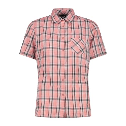 CMP Damen Camicia Maniche Corte Da Donna Poloshirt, B.co-anthrazit-Orchidee, 42 von CMP
