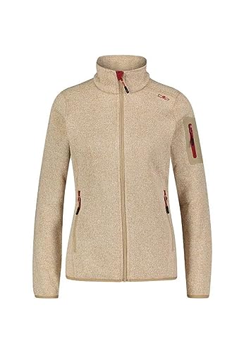 CMP Damen Damenjacke aus Knit-Tech-3h14746 Fleecejacke, Anemon Sesam, D36 von CMP