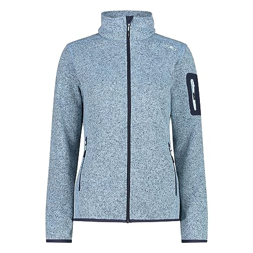 CMP Damen Damenjacke aus Knit-Tech-3h14746 Fleecejacke, b.blau-weiß, D50 von CMP