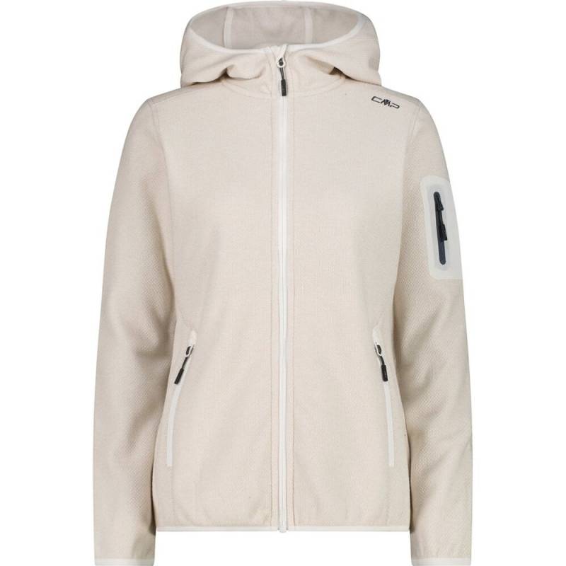 CMP Damen Fix Hood Fleecejacke bco gesso vaniglia 46 von CMP