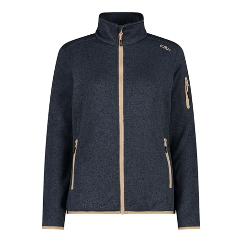 CMP Damen Fleecejacke Midlayer Outdoor Sweatjacke Woman Jacket, Farbe:Blaugrau, Größe:38, Artikel:-18US Titano sesam von CMP