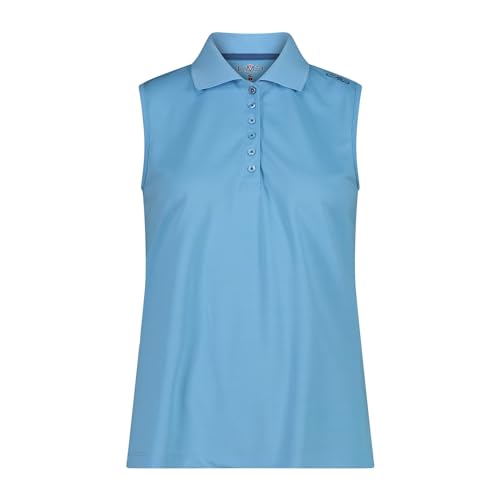 CMP Damen Funktions Polo T-Shirt, Cielo, 36 von CMP