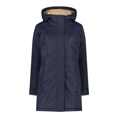 CMP Damen Hoodie Parka, black blue, 36 von CMP