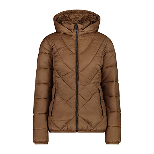 CMP Damen Hoodie Snaps Jacke, camel, 40 von CMP