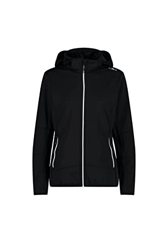 CMP Damen Hoodie Zip Jacke, nero, 48 von CMP