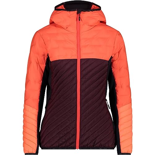 CMP Damen Hybrid Hoodie Jacke, burgundy, 34 von CMP