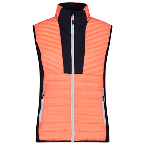 CMP Damen Hybrid Weste, red fluo, 38 von CMP