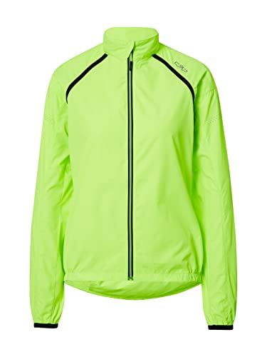 CMP Windschutzjacke mit abnehmbaren Ärmeln für Damen, yellow fluo,36 von CMP