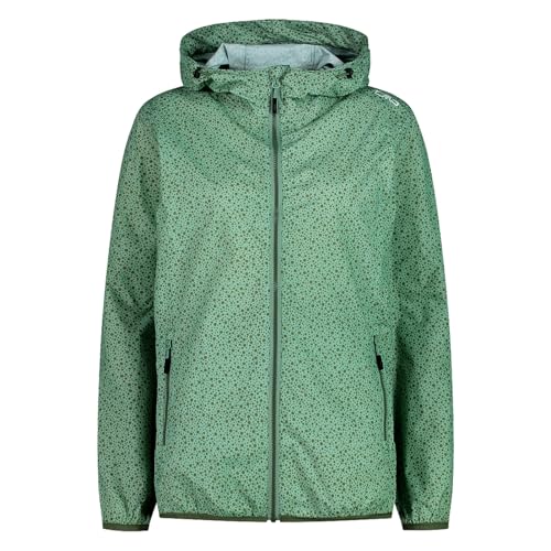 CMP Damen Jacke Kapuzenjacke Woman Rain Fix Hood Jacket, Farbe:Grün, Größe:40, Artikel:-E421 Jade von CMP