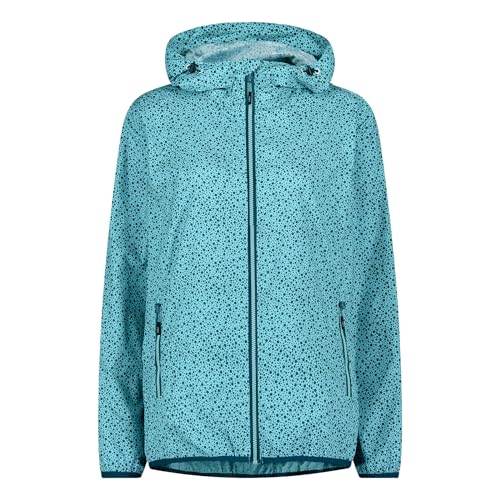 CMP Damen Jacke Regenjacke Woman Rain Fix Hood Jacket, Farbe:Blau, Größe:40, Artikel:-09YN aqua/deep lake von CMP
