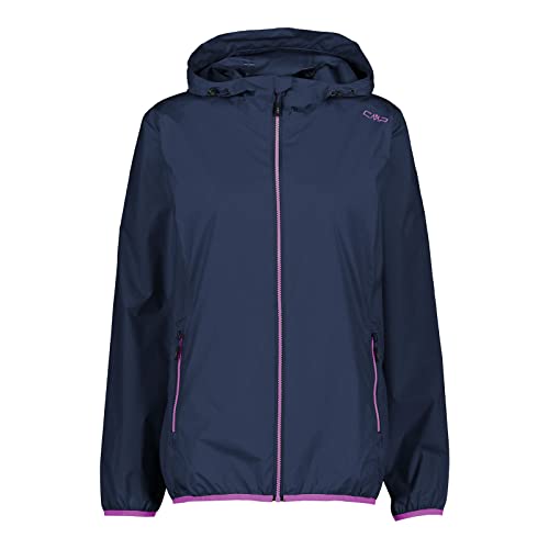 CMP Damen Jacke Regenjacke Woman Rain Fix Hood Jacket, Farbe:Blau, Größe:44, Artikel:-M926 Blue von CMP