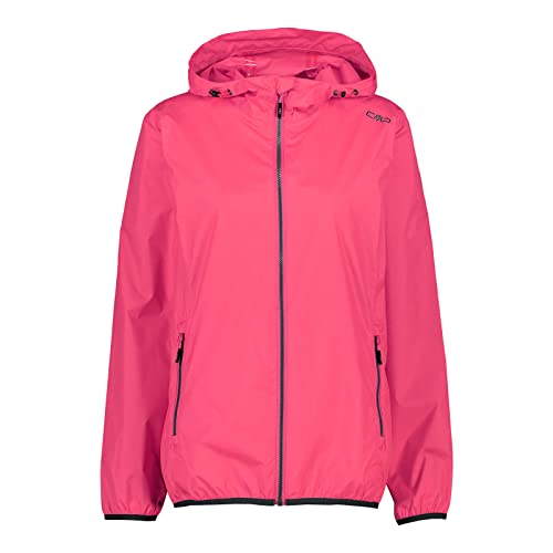 CMP Damen Jacke Regenjacke Woman Rain Fix Hood Jacket, Farbe:Rosa, Größe:38, Artikel:-B880 fragola von CMP
