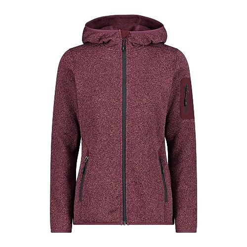 CMP - Damenjacke mit fester Kapuze, Burgund-Anthrazit, XL von CMP