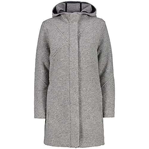 CMP Damen Long Coat Wooltech Longcoat, Grey Mel, D48 von CMP