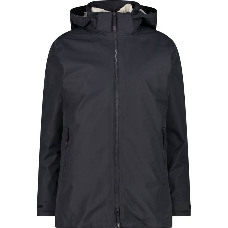 CMP Damen Long Jacket Zip Hood Detachable Inn.jacket antracite Hardshelljacke 40 von CMP