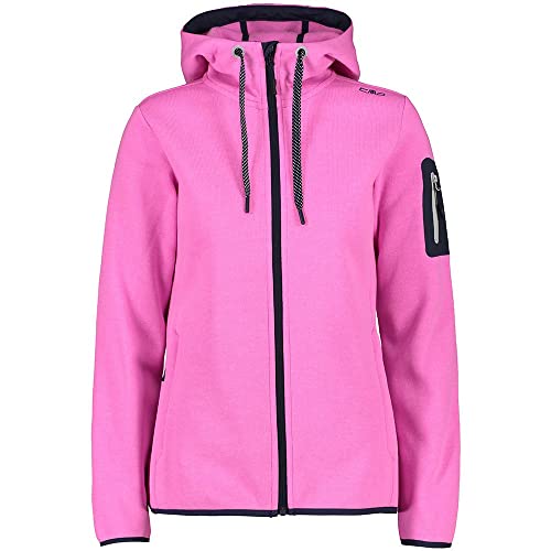 CMP Damen Melange Knitted Fleece Jacket Fleecejacke, Purple Fluo Mel, 42 von CMP