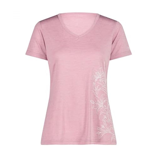 CMP Damen Melange Print T-Shirt, Fard Mel., 38 von CMP