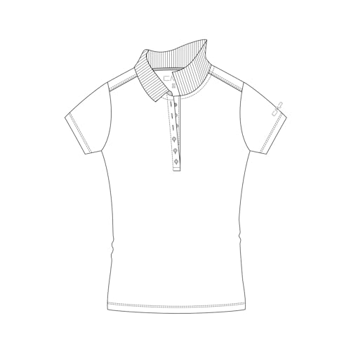 CMP Damen Polo T-Shirt, Bianco-Grey, XXL von CMP