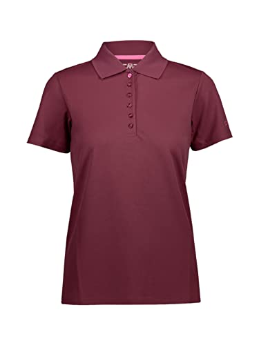 CMP Damen Polo T-Shirt, Plum, 42 von CMP