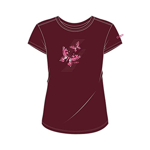 CMP Damen Print T-Shirt, Plum, 36 von CMP