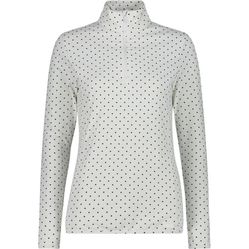 CMP Damen Printed Sweat Fleece-Shirt bianco antracite 46 von CMP