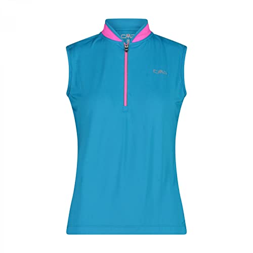 CMP Damen Radtrikot HZ ohne Arm Stretch Polyester 31C7866 42 hellblau von CMP