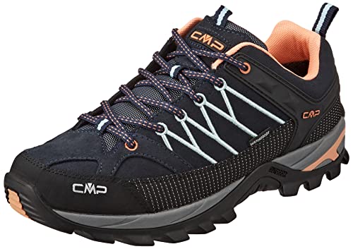 CMP Damen Rigel Low Wmn Shoes Wp Trekking-& Wanderhalbschuhe, B Blue Giada Peach, 39 EU von CMP