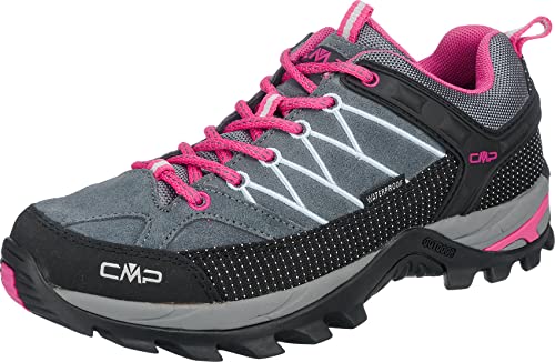 CMP Damen Rigel Low Wmn Shoes Wp Trekking Wanderhalbschuhe, Grey Fuxia Ice, 42 EU von CMP