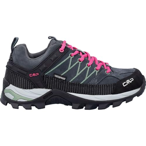 CMP Rigel Low Wmn Trekking Shoes Wp Damen Wanderschuhe, Anthrazit Mineral Green, 38 EU von CMP