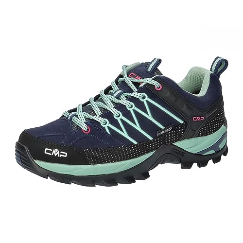 CMP Rigel Low Wmn Trekking Shoes Wp Damen Wanderschuhe, Blue Acqua, 41 EU von CMP