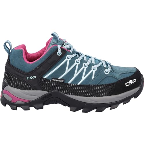CMP Rigel Low Wmn Trekking Shoes Wp Damen Wanderschuhe, Dunkelblau Hellblau Deep Lake Acqua, 37 EU von CMP