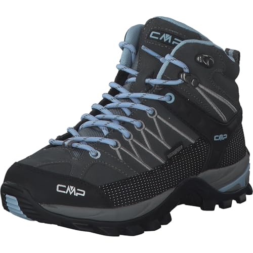 CMP Damen Rigel Mid Wmn Wp Trekking Shoes, Graphite Light Blue,37 EU von CMP
