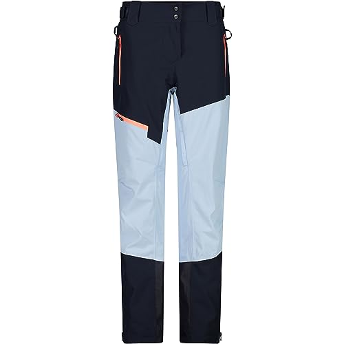 CMP W Pant Vi Colorblock-Blau-Schwarz - Hochwertige wasserdichte Damen Skihose, Größe 46 - Farbe Black Blue von CMP