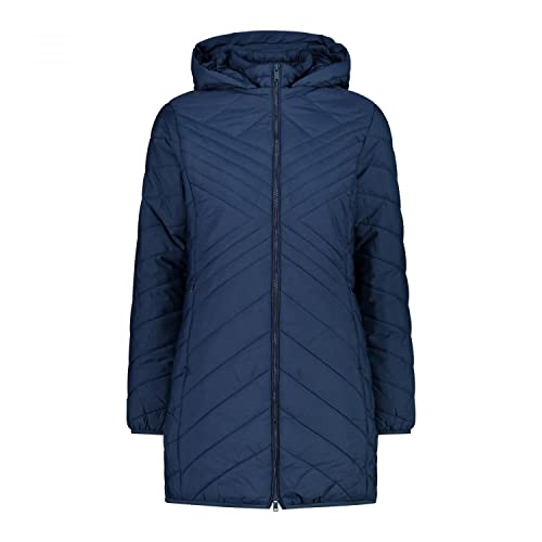 CMP Damen Snaps Hoodie Mantel, Blue Ink Mel., 46 von CMP