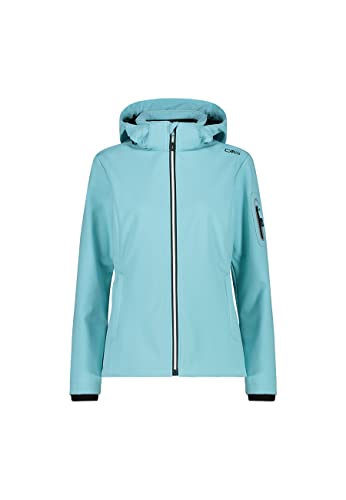 CMP Damen Softshell Hoodie Jacke, acqua, 46 von CMP