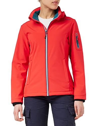 CMP Damen Softshell Hoodie Jacke, campari, 48 von CMP