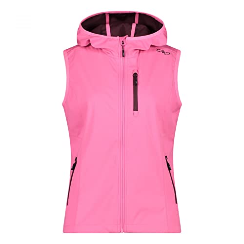 CMP Damen Softshell Hoodie Weste, pink fluo, 36 von CMP