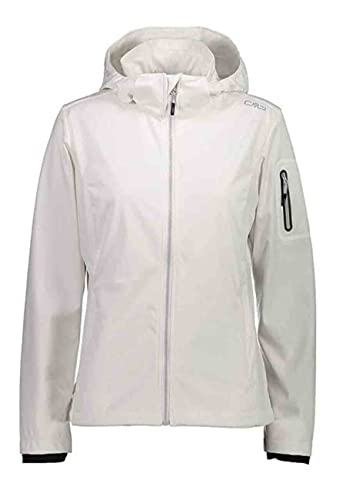 CMP Damen Softshelljacke Woman Jacket Zip Hood 39A5016 Bianco-Stone 40 von CMP