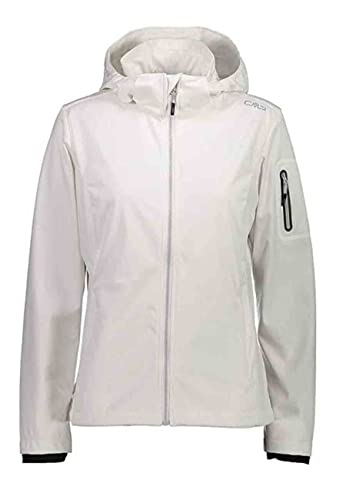 CMP Damen Softshelljacke Woman Jacket Zip Hood 39A5016 Bianco-Stone 44 von CMP