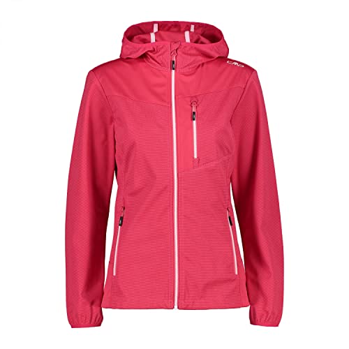 CMP Damen Softshelljacke mit Kapuze Rot 42 von CMP