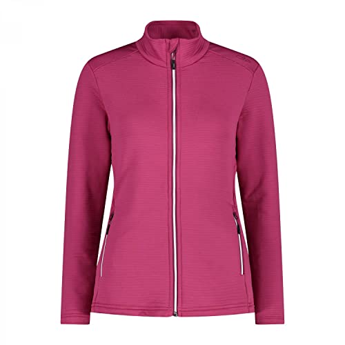 CMP Damen Stretch Performance Fleece Full Zip with Logo on Shoulder Fleecejacke, Sangria, 40 von CMP