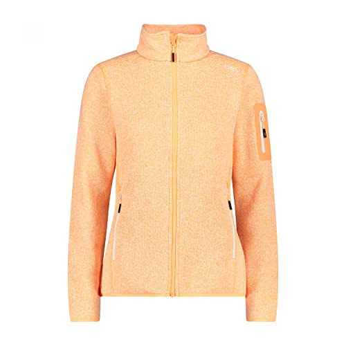 CMP Damen Strickfleecejacke ohne Kapuze 3H14746-S23 42 neon orange von CMP