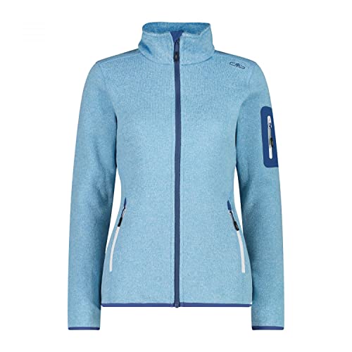 CMP Damen Strickfleecejacke ohne Kapuze 3H14746-S23 44 hellblau von CMP