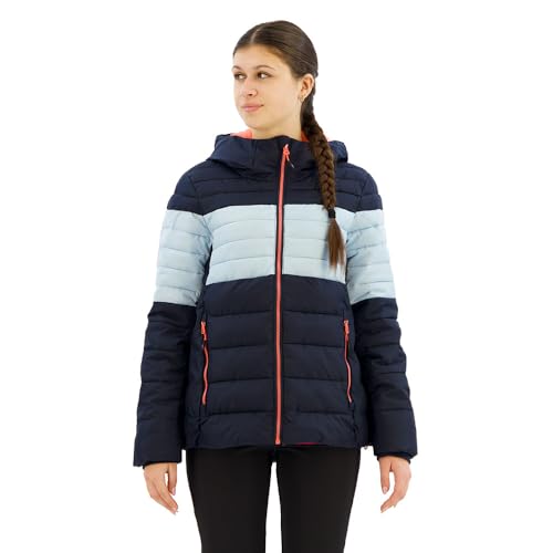 CMP Damen Unlimitech melierte Ripstop Steppjacke 32Z4176 türkis 36 von CMP